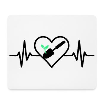 Herz Gärtnerei – Liebe Zur Natur - Mousepad (Querformat) - Weiß - Vorne