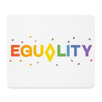 Equality – Buntes Statement für Vielfalt & Respekt - Mousepad (Querformat) - Weiß - Vorne