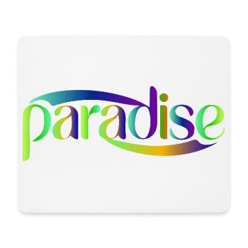 Paradise Rainbow Script Design - Mouse Pad (horizontal) - white - Front