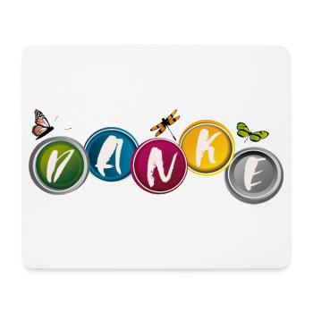 Merci - Tapis de souris (format paysage) - blanc - Devant