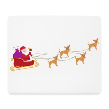 Chihuahua Chihuahueño Santa Claus - Mousepad (Querformat) - Weiß - Vorne