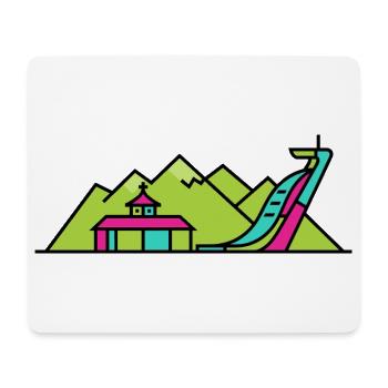 Skyline de la ville d’Innsbruck Art moderne sur le toit doré - Tapis de souris (format paysage) - blanc - Devant
