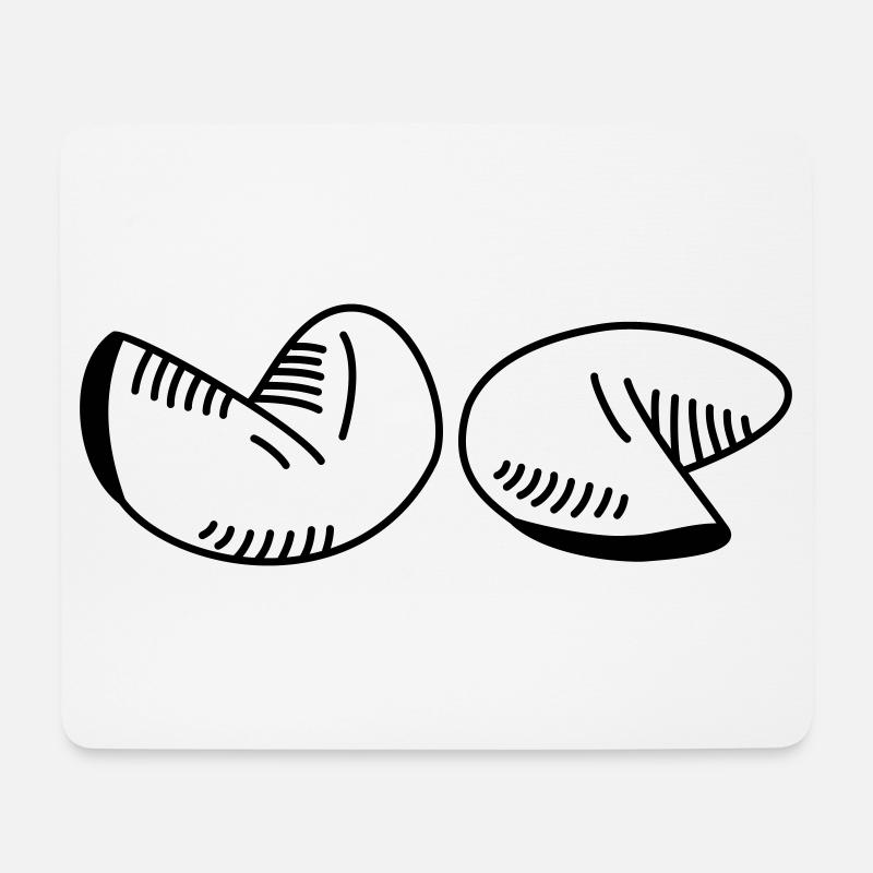 Glückskeks Motiv – Weisheit & Humor vereint! - Mousepad (Querformat) - Weiß