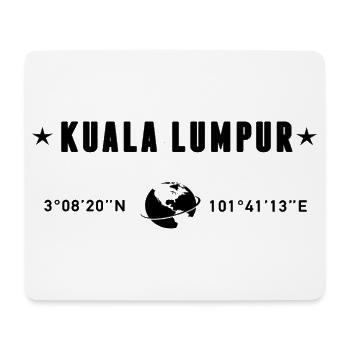 Kuala Lumpur Coordinates Black Minimalist Typo - Mouse Pad (horizontal) - white - Front