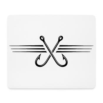 Icône d’hameçon - Tapis de souris (format paysage) - blanc - Devant