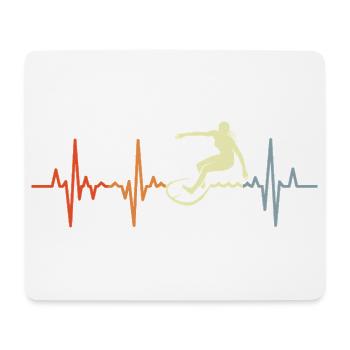 Surfer Girl Rétro Heart Palpitations - Tapis de souris (format paysage) - blanc - Devant