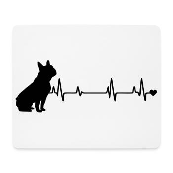 Chien - Tapis de souris (format paysage) - blanc - Devant