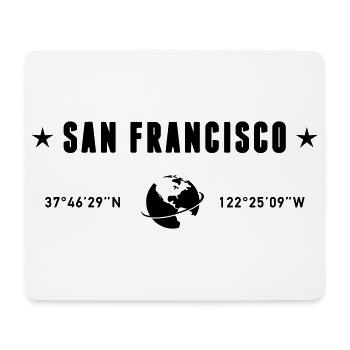 San Francisco Coordinates Planet Earth - Mouse Pad (horizontal) - white - Front