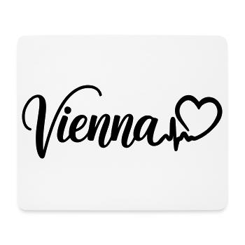 I love Vienna heartbeat Vienna - Mouse Pad (horizontal) - white - Front