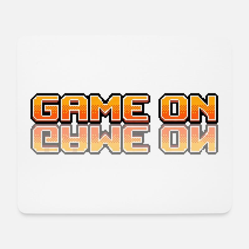 Spiel über Retro-Pixelkunst - Mousepad (Querformat) - Weiß