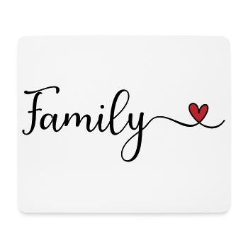 Family Heart - Mouse Pad (horizontal) - white - Front