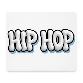 HIP HOP - White Bubble 3D Graffiti Oldschool - Mouse Pad (horizontal) - white - Front