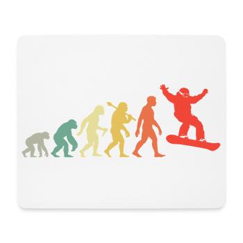 Snowboard Evolution for snowboarders - Mouse Pad (horizontal) - white - Front