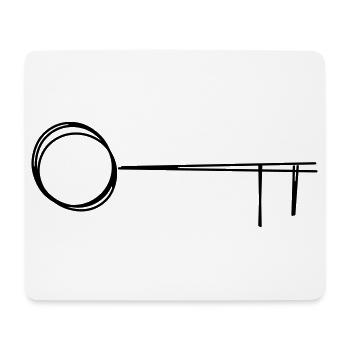 Schlüssel handgezeichnet - Mousepad (Querformat) - Weiß - Vorne