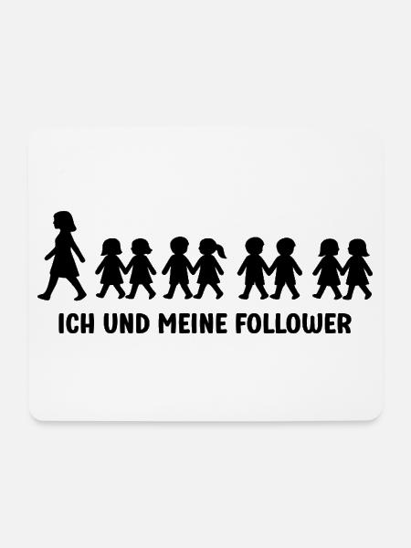 Ich und meine Follower lustige Erzieherin Sprüche - Mousepad (Querformat) - Weiß