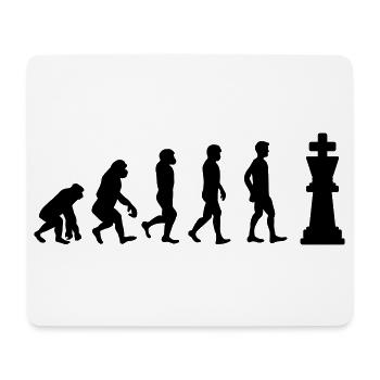Schach Evolution - Mousepad (Querformat) - Weiß - Vorne