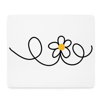 fleur - Tapis de souris (format paysage) - blanc - Devant