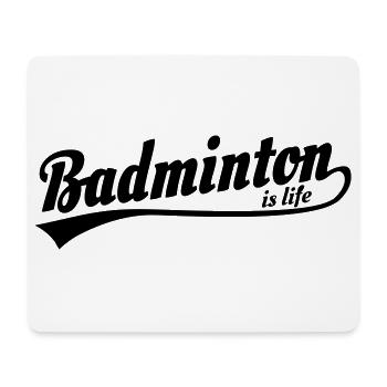 badminton is life retro - Mouse Pad (horizontal) - white - Front