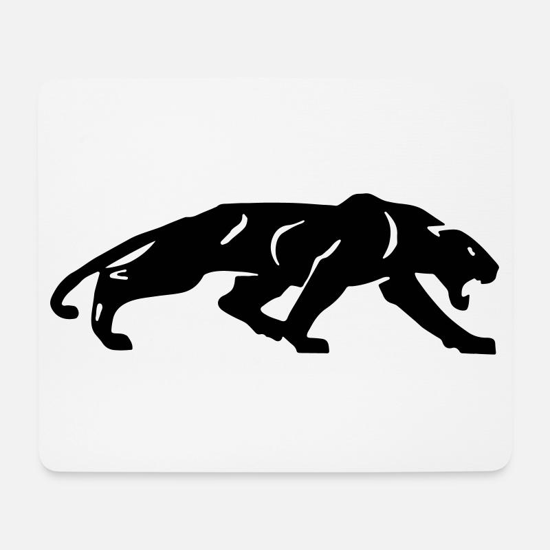 Schwarzer Panther - Mousepad (Querformat) - Weiß