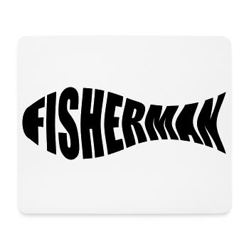 angler - Mousepad (Querformat) - Weiß - Vorne