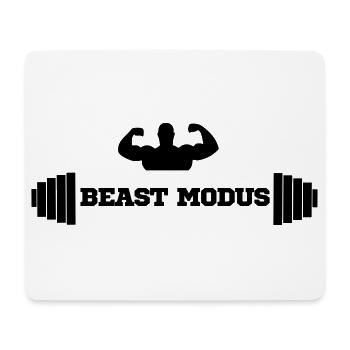 culturiste, musculation,fitness,entraînement,bête - Tapis de souris (format paysage) - blanc - Devant
