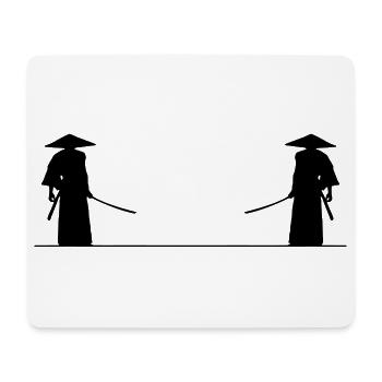 Samurai fight - Mouse Pad (horizontal) - white - Front