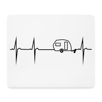 herzschlag wohnwagen - Mousepad (Querformat) - Weiß - Vorne