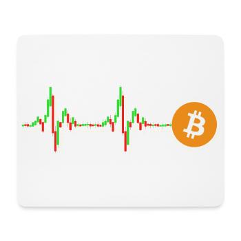 Bitcoin Chart Pattern - Mouse Pad (horizontal) - white - Front