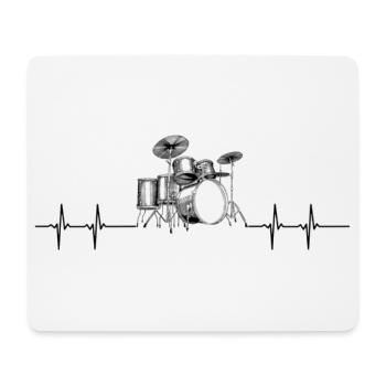 Drumset Puls2 - Mouse Pad (horizontal) - white - Front