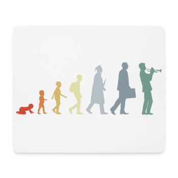 Cycle de vie du trompettiste - Tapis de souris (format paysage) - blanc - Devant