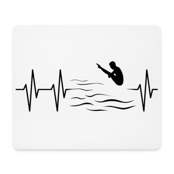 Pulse Diving Diver Cliff Jumping Heartbeat - Mouse Pad (horizontal) - white - Front