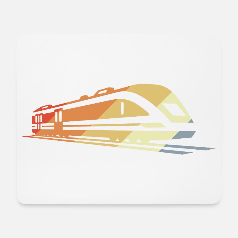 Zug Skizze Vintage - Mousepad (Querformat) - Weiß