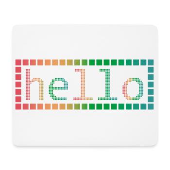 Hello in Pixels - Mouse Pad (horizontal) - white - Front