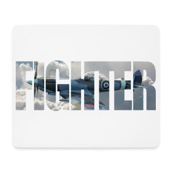 Fighter Spitfire - Mouse Pad (horizontal) - white - Front