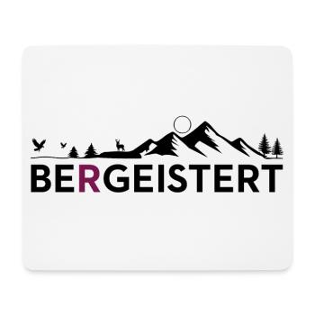 Motif Bergeistert, cadeau pour les randonneurs, montagnes - Tapis de souris (format paysage) - blanc - Devant