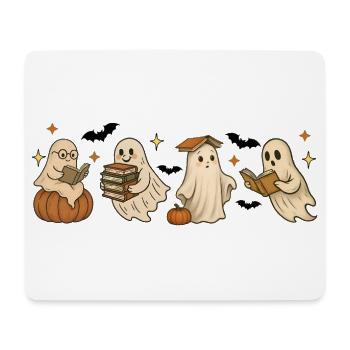 Spooky Bookish Ghosts Halloween Design - Mouse Pad (horizontal) - white - Front