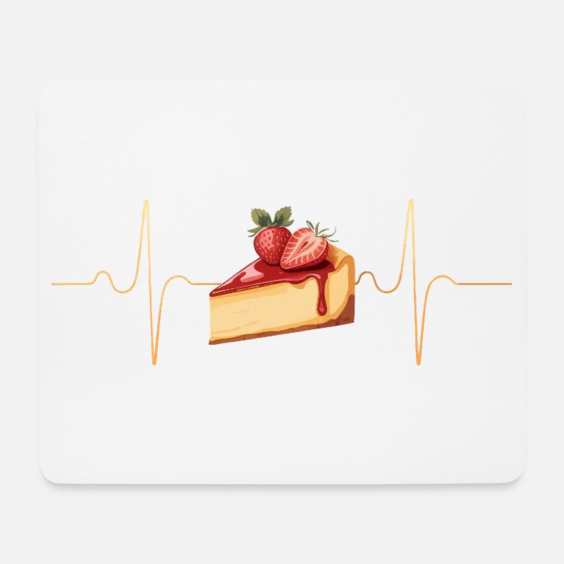 Kuchen - Mousepad (Querformat) - Weiß