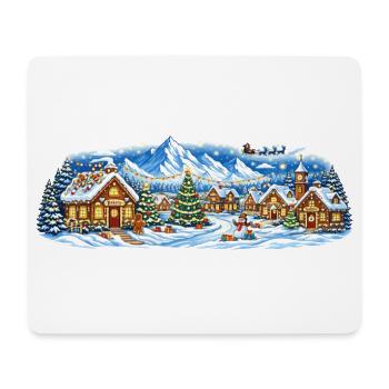 Winter village in Christmas splendour - Mouse Pad (horizontal) - white - Front