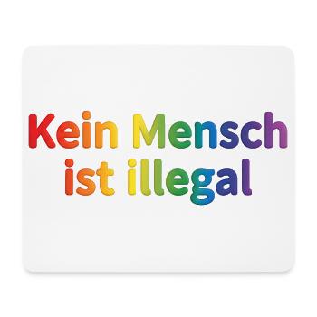 No One Is Illegal Rainbow - Mouse Pad (horizontal) - white - Front