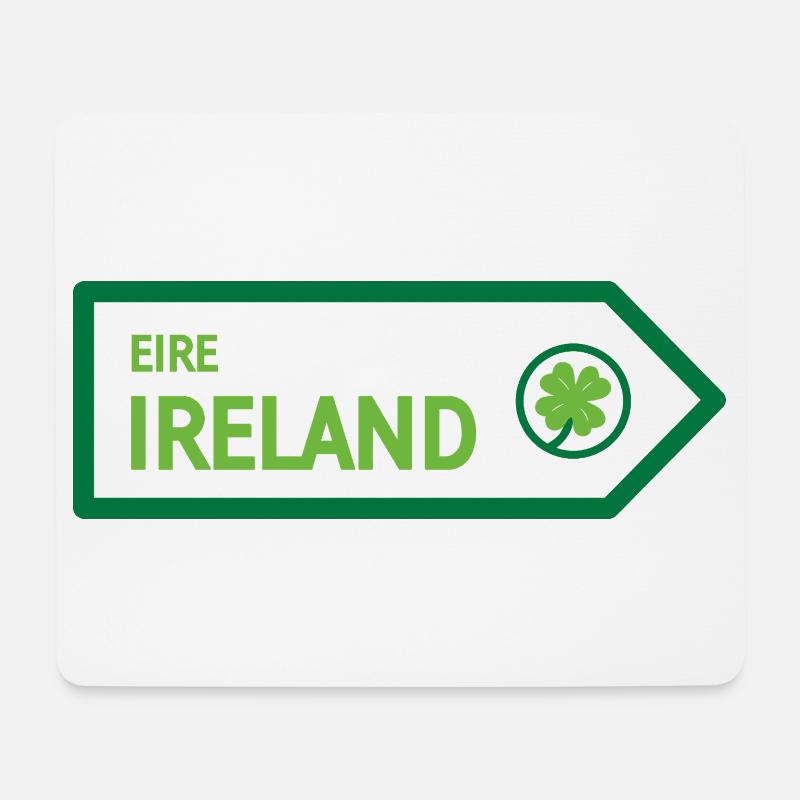 Panneau routier d’Irlande - Tapis de souris (format paysage) - blanc