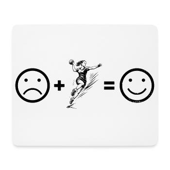 Handball Grafik für Handball fuer Frauen - Mousepad (Querformat) - Weiß - Vorne