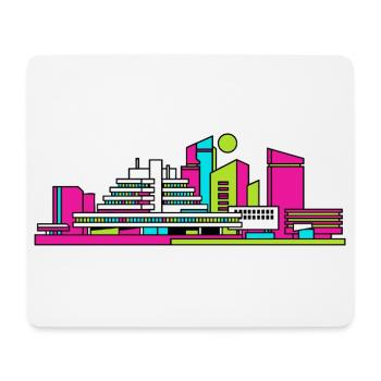 Cumbernauld City Skyline Moderne Linienzeichnung - Mousepad (Querformat) - Weiß - Vorne