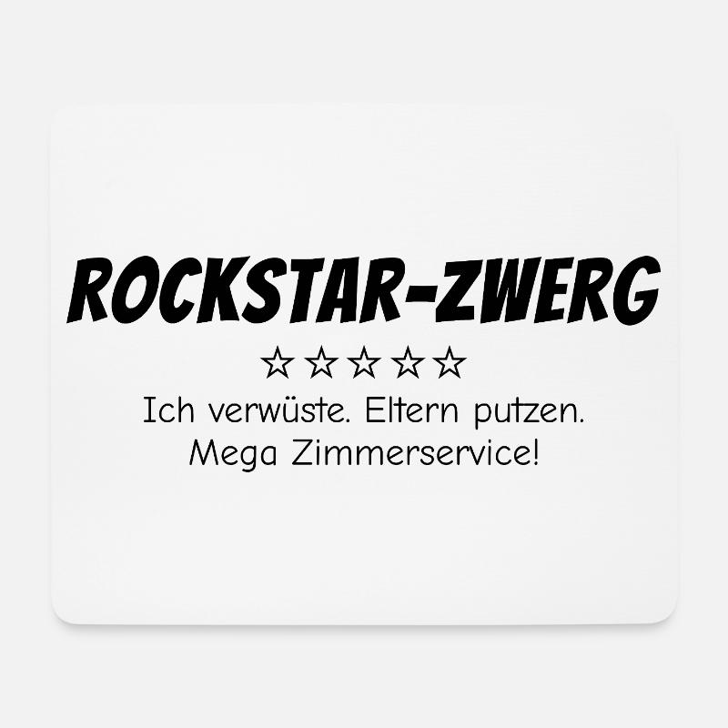 Rock-Zwerg - Mousepad (Querformat) - Weiß