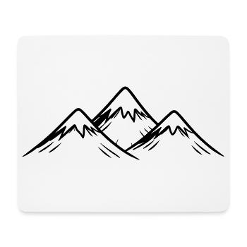 Montagnes Alpes - Tapis de souris (format paysage) - blanc - Devant