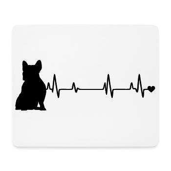 Chien - Tapis de souris (format paysage) - blanc - Devant