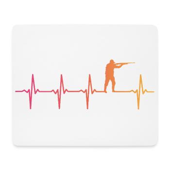 chasse Sunset Battement de coeur chasseur  - Tapis de souris (format paysage) - blanc - Devant