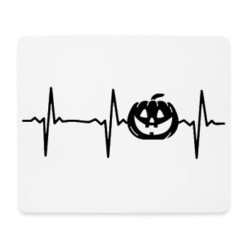 Halloween Pumpkin Halloween Heartbeat Pumpkin - Mousepad (Querformat) - Weiß - Vorne