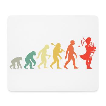 Retro Dudelsack Evolution Für Dudelsackspieler - Mousepad (Querformat) - Weiß - Vorne
