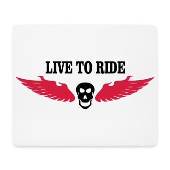 biker - Tapis de souris (format paysage) - blanc - Devant