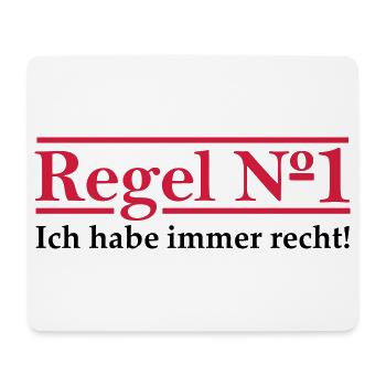 Rule # 1 I'm always right. - Mouse Pad (horizontal) - white - Front